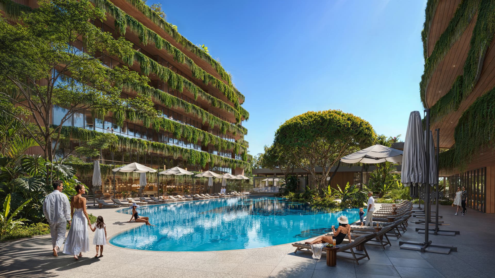 Planned pool garden between Buildings B2 and B3